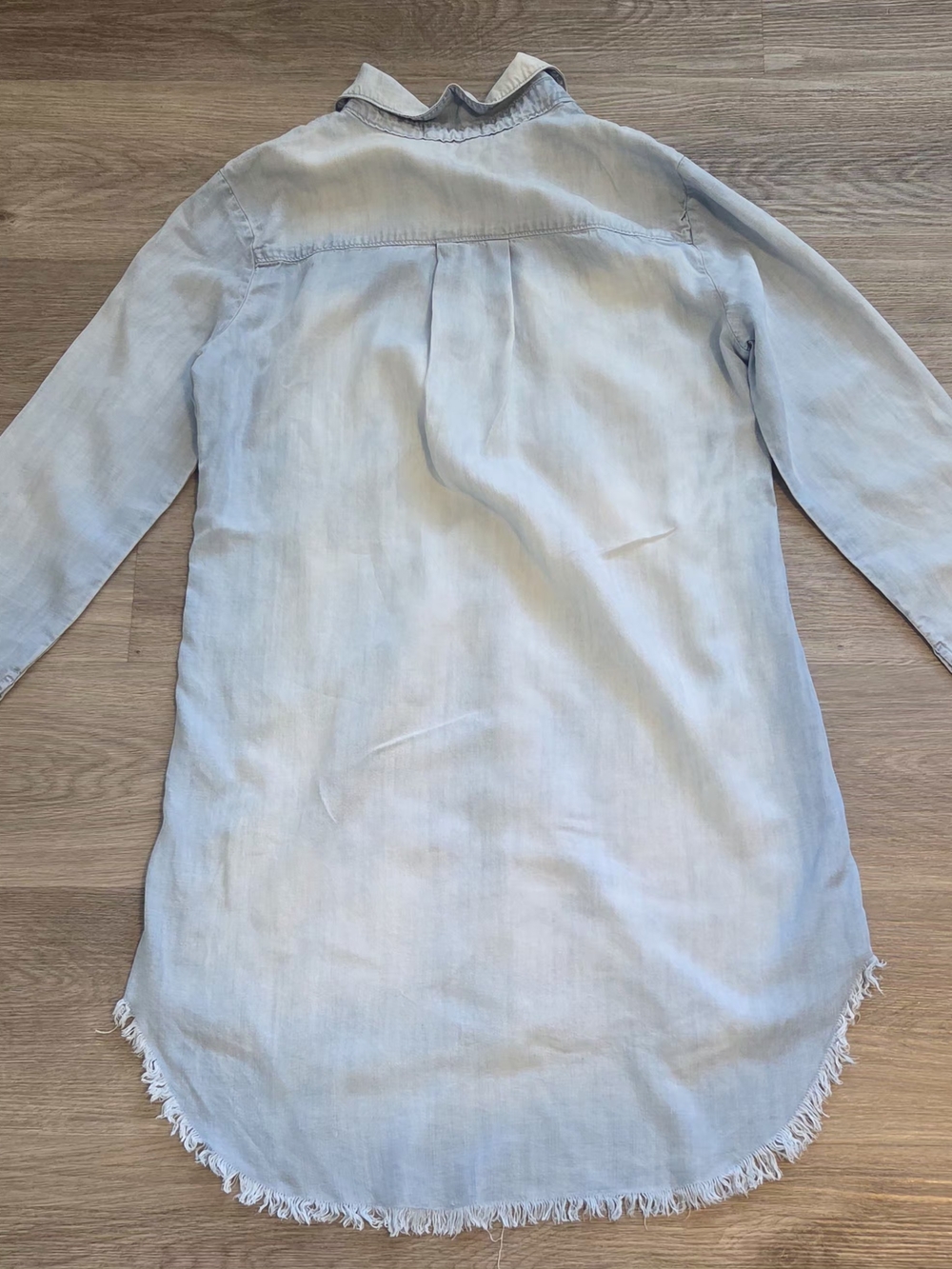 Cloth & Stone Frayed Shirt Dress Size SMALL - Picture 9 of 9